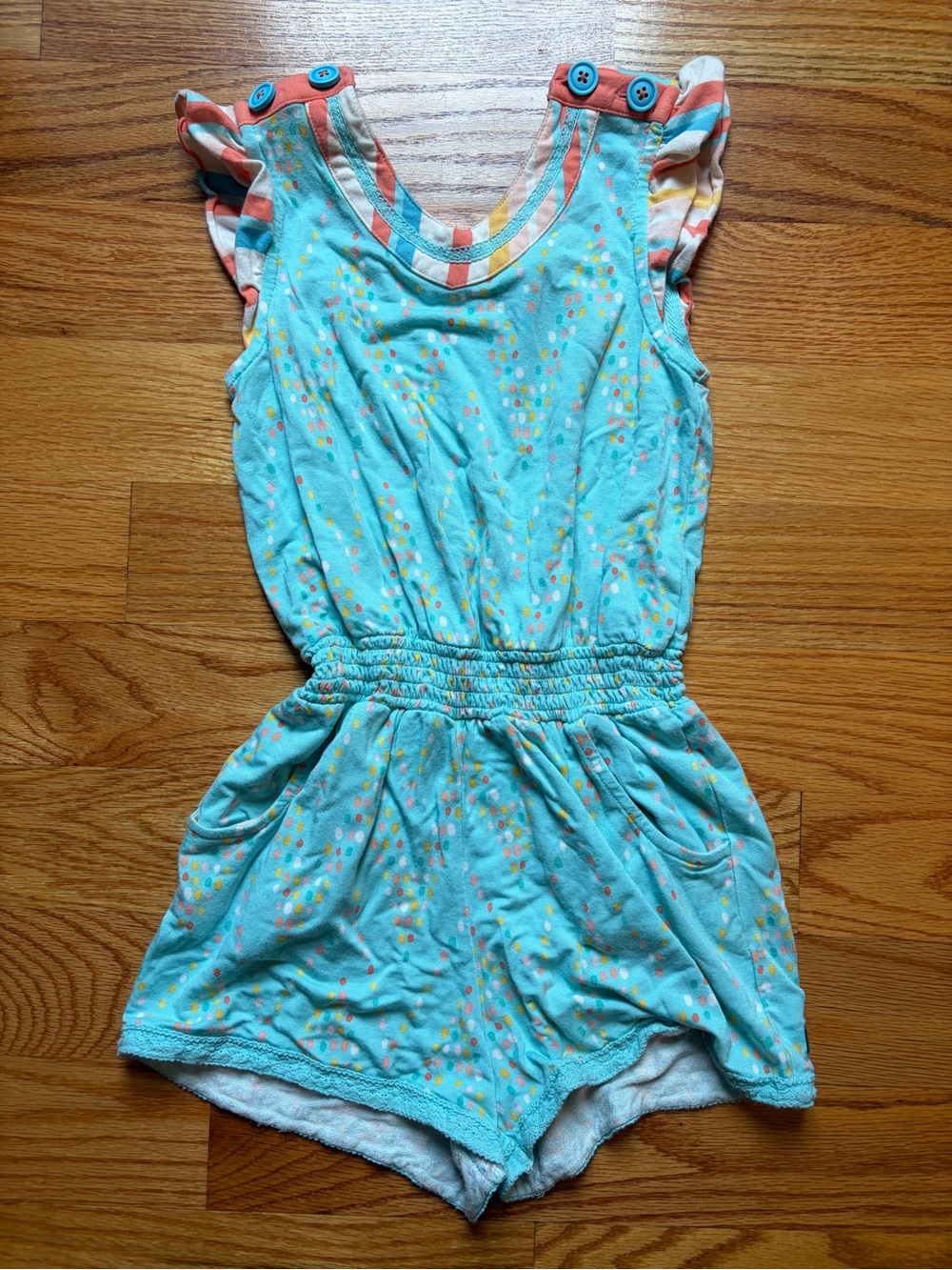 Matilda Jane flutter sleeve polka dot romper size 8